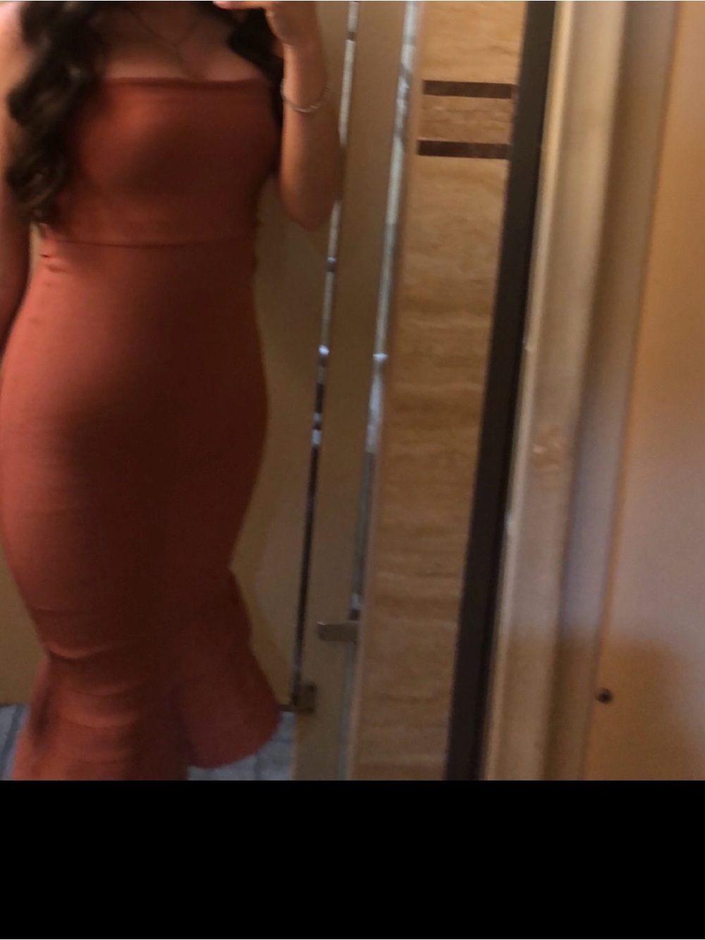 Strap Midi Dress in Terracotta - Picture 4 of 5